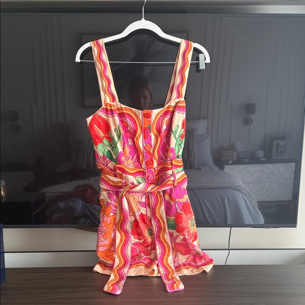 Farm Rio Floral Sleeveless romper